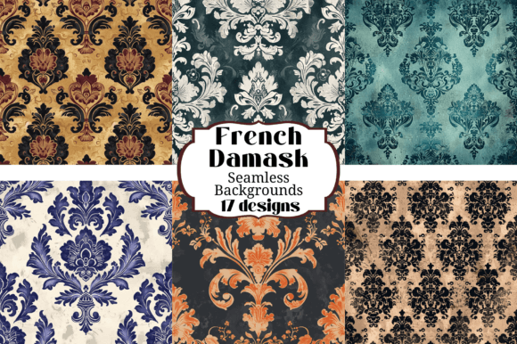 17 French Damask Seamless Backgrounds: Elevate Your Craft Projects