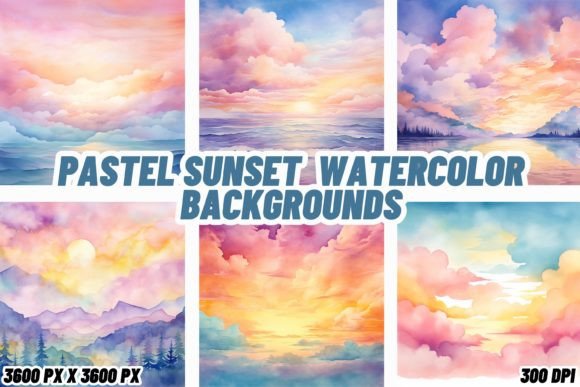 Capturing Twilight: The Versatile Appeal of Pastel Sunset Watercolor Backgrounds