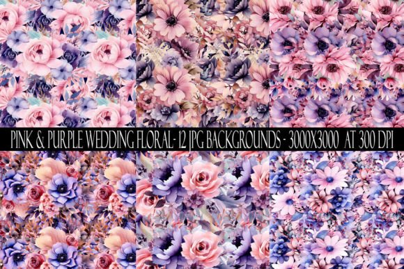 Elevate Your Projects with Pink & Purple Wedding Floral Backgrounds