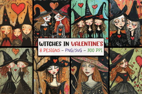 Enchanting Your Valentine's Designs with Witchy SVGs