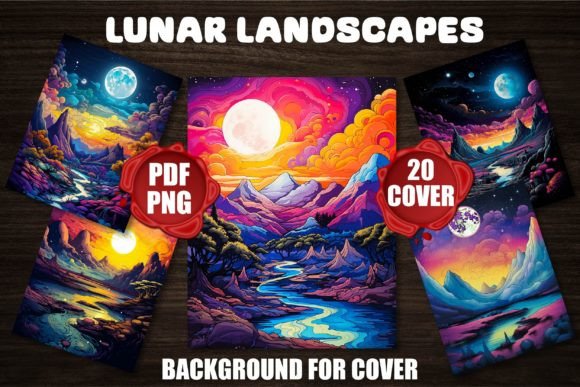 Lunar Landscapes Backgrounds: Elevate Your Cover Design