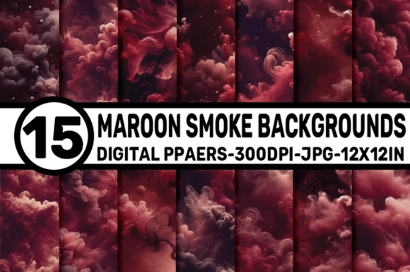 Maroon Smoke Backgrounds: Rich Digital Papers for Your Projects