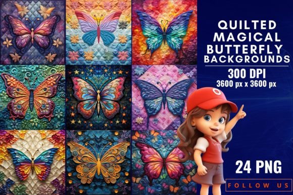 Quilted Magical Butterfly Backgrounds: A Designer's Guide