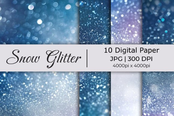 Snow Bokeh Big Glitter Paper Backgrounds: Instant Sparkle