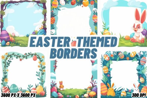 Spring into Design: Elevate Projects with Easter Themed Border Backgrounds