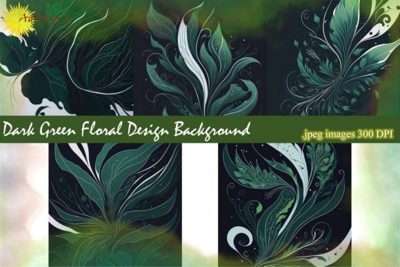Stunning Dark Green Floral Design Backgrounds for Creatives