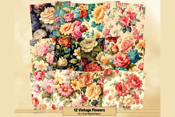 Timeless Beauty: Using Vintage Floral Roses Digital Backgrounds