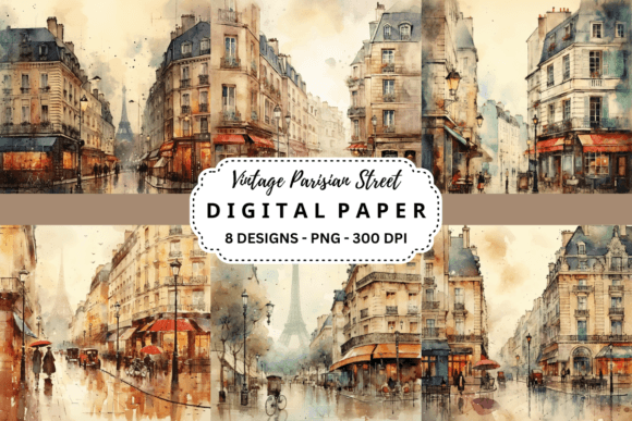 Timeless Charm: Designing with Vintage Parisian Street Backgrounds