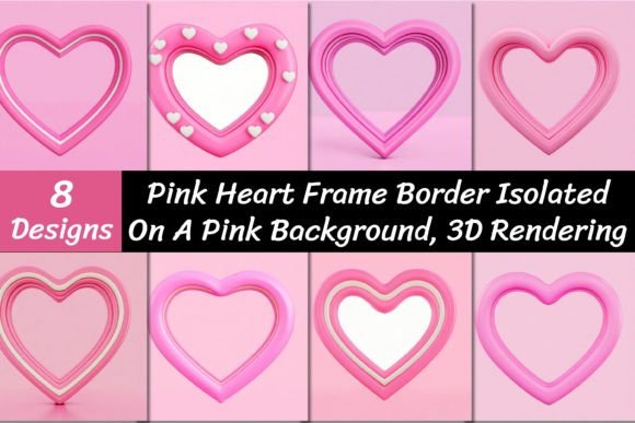Unlock Creative Magic with Pink Heart Frame Border Backgrounds