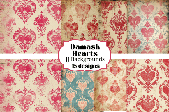 Unlocking Timeless Romance: 15 Damask Hearts Vintage Backgrounds