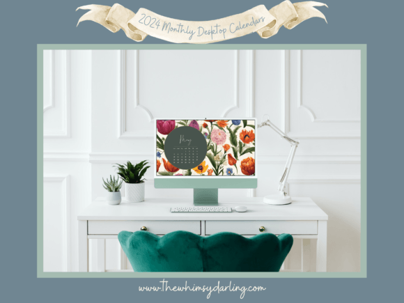 Vintage Floral: 2024 Desktop Backgrounds