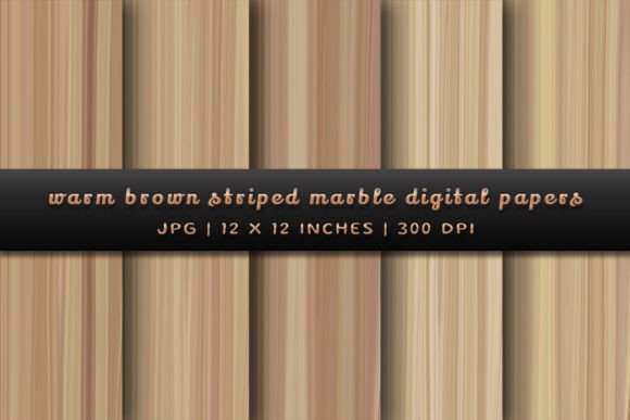 Warm Brown Striped Marble Backgrounds for Cozy Designs